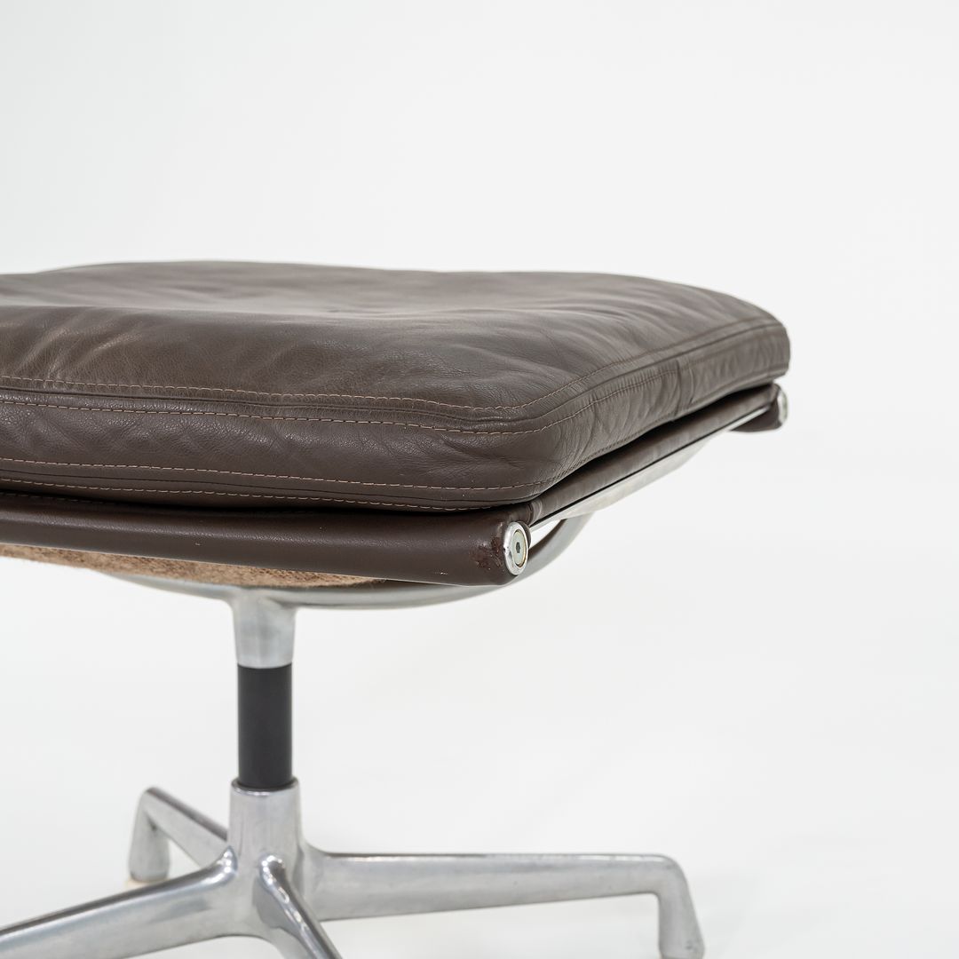SOLD 1984 Herman Miller Eames Soft Pad Ottoman in Brown Leather