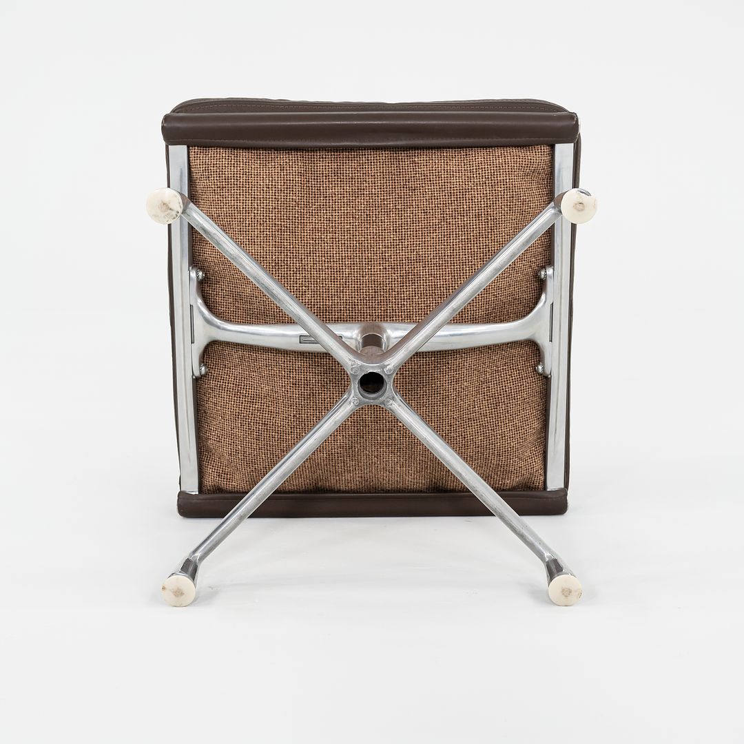 SOLD 1984 Herman Miller Eames Soft Pad Ottoman in Brown Leather