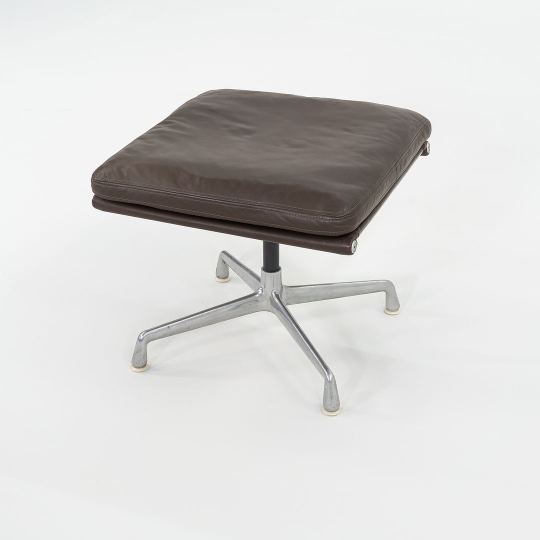SOLD 1984 Herman Miller Eames Soft Pad Ottoman in Brown Leather