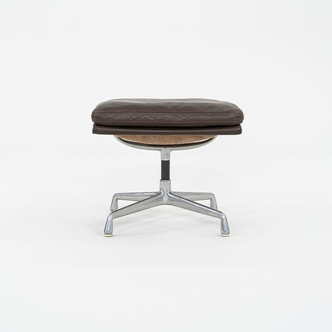 SOLD 1984 Herman Miller Eames Soft Pad Ottoman in Brown Leather