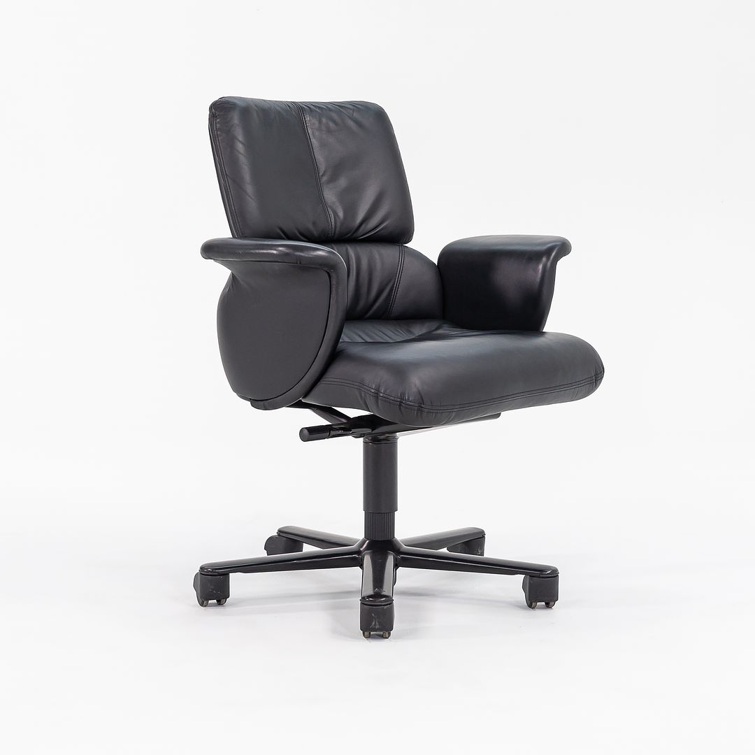 1998 Hollington Office Chair by Geoff Hollington for Herman Miller in Black Leather 2x Available