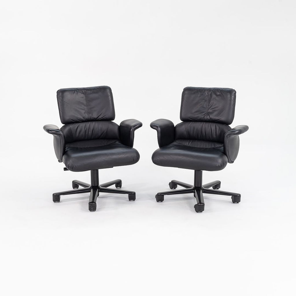 1998 Hollington Office Chair by Geoff Hollington for Herman Miller in Black Leather 2x Available
