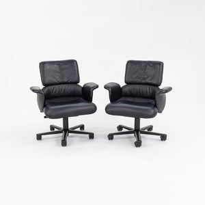 1998 Hollington Office Chair by Geoff Hollington for Herman Miller in Black Leather 2x Available