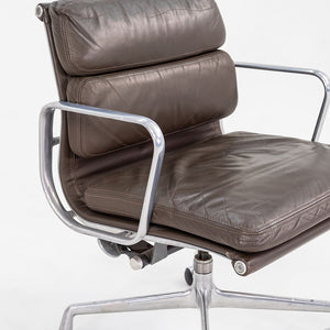 SOLD 1984 Soft Pad Management Desk Chair by Charles and Ray Eames for Herman Miller in Brown Leather