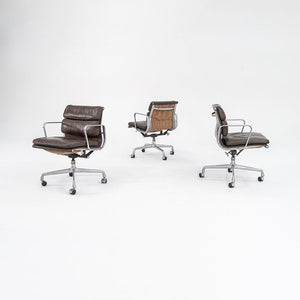 SOLD 1984 Soft Pad Management Desk Chair by Charles and Ray Eames for Herman Miller in Brown Leather