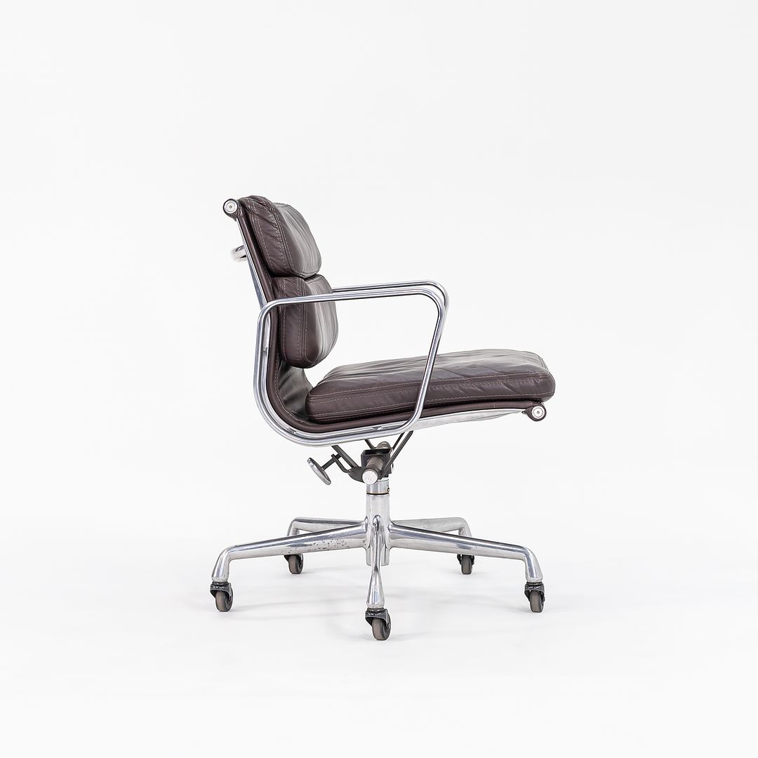 SOLD 1989 Eames Soft Pad Management Chair, Model EA418 by Ray and Charles Eames for Herman Miller in Brown Leather