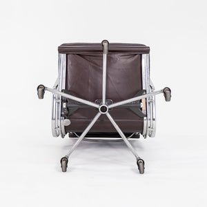 1989 Eames Soft Pad Management Chair, Model EA418 by Ray and Charles Eames for Herman Miller in Brown Leather