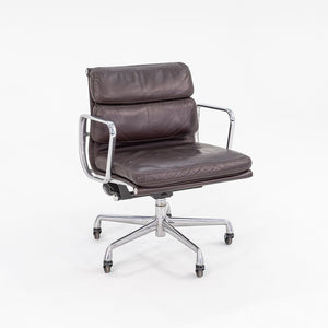 1989 Eames Soft Pad Management Chair, Model EA418 by Ray and Charles Eames for Herman Miller in Brown Leather