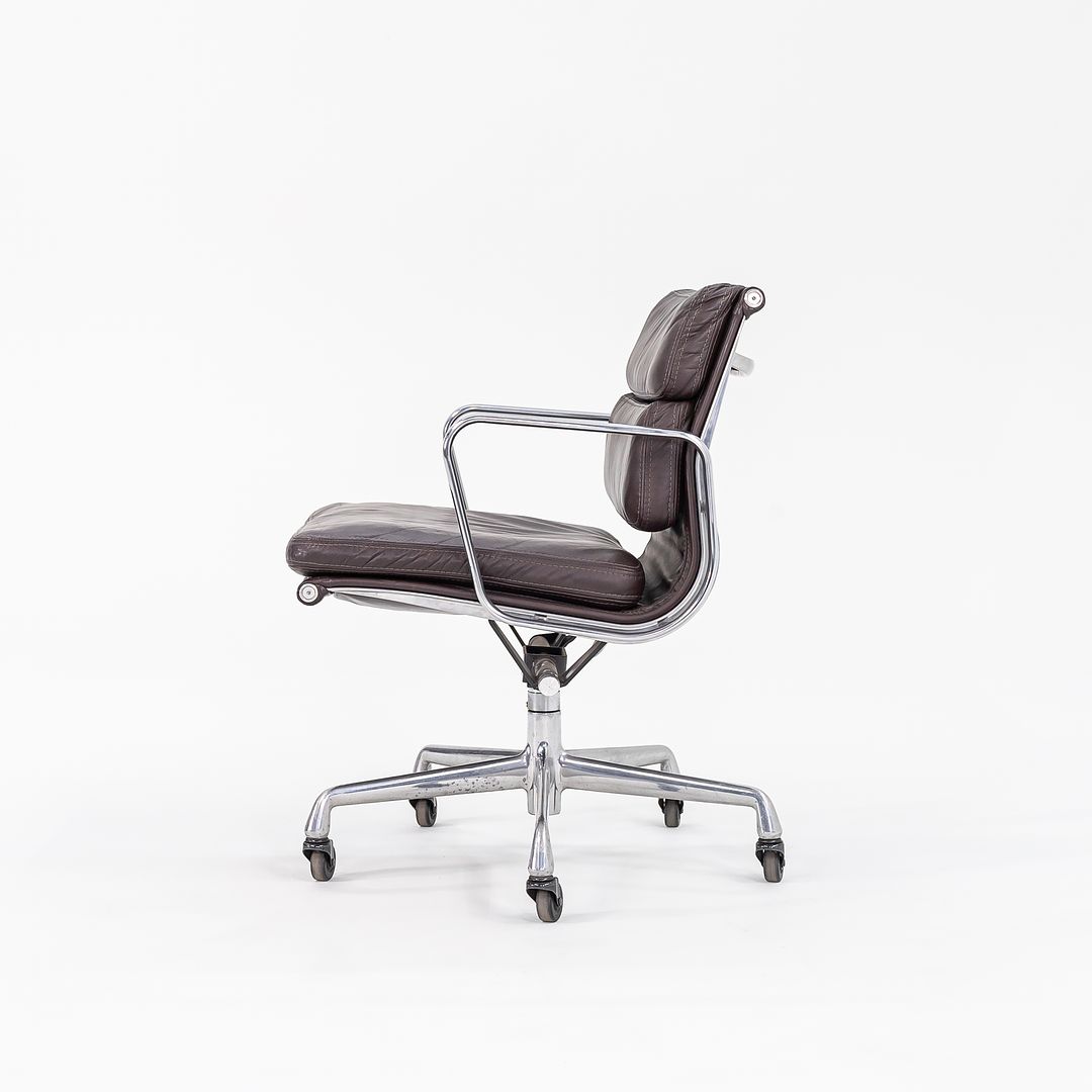 SOLD 1989 Eames Soft Pad Management Chair, Model EA418 by Ray and Charles Eames for Herman Miller in Brown Leather