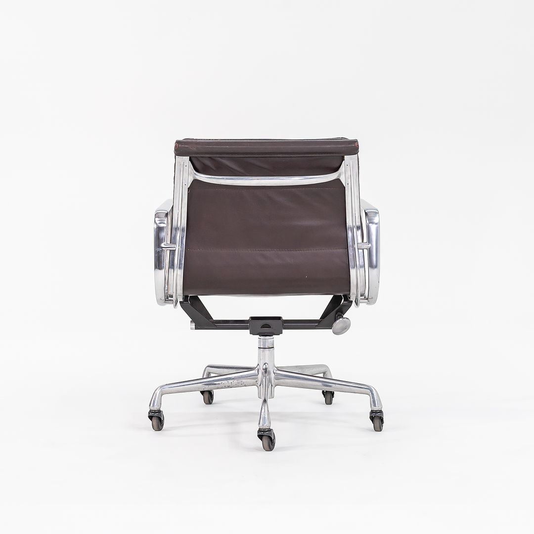 SOLD 1989 Eames Soft Pad Management Chair, Model EA418 by Ray and Charles Eames for Herman Miller in Brown Leather