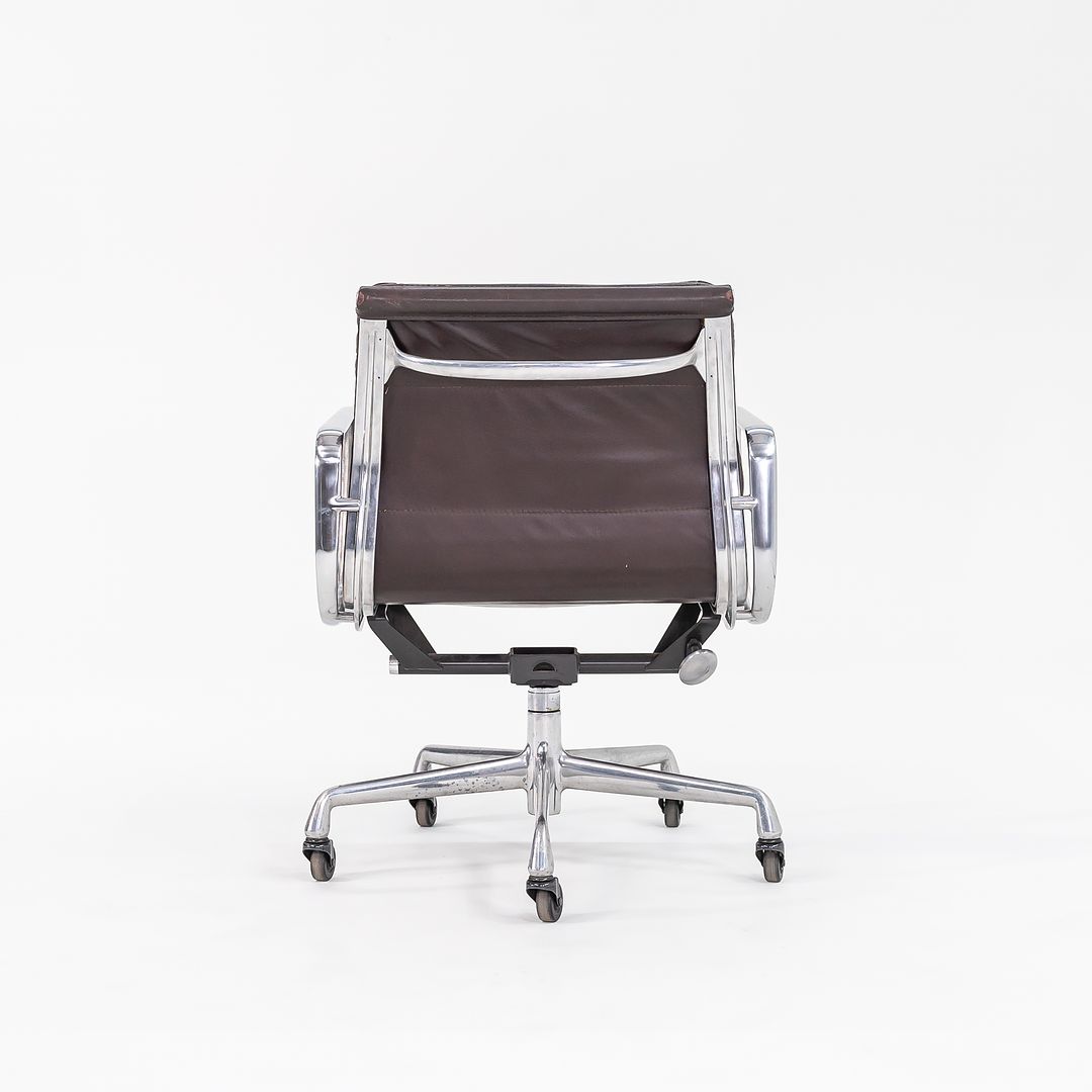 1989 Eames Soft Pad Management Chair, Model EA418 by Ray and Charles Eames for Herman Miller in Brown Leather