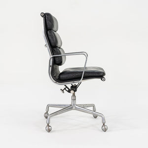 SOLD 1988 Soft Pad Executive Chair, Model EA420 by Ray and Charles Eames for Herman Miller in Black Leather