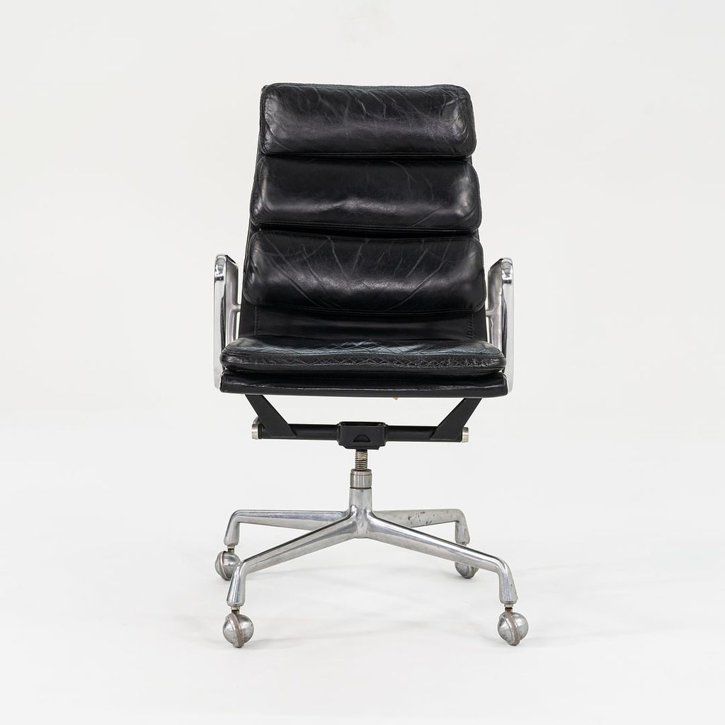 1988 Soft Pad Executive Chair, Model EA420 by Ray and Charles Eames for Herman Miller in Black Leather