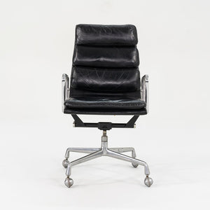 SOLD 1988 Soft Pad Executive Chair, Model EA420 by Ray and Charles Eames for Herman Miller in Black Leather