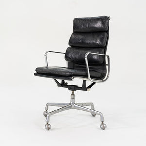 SOLD 1988 Soft Pad Executive Chair, Model EA420 by Ray and Charles Eames for Herman Miller in Black Leather