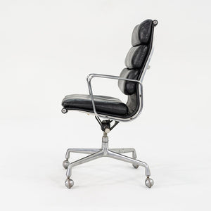 SOLD 1988 Soft Pad Executive Chair, Model EA420 by Ray and Charles Eames for Herman Miller in Black Leather