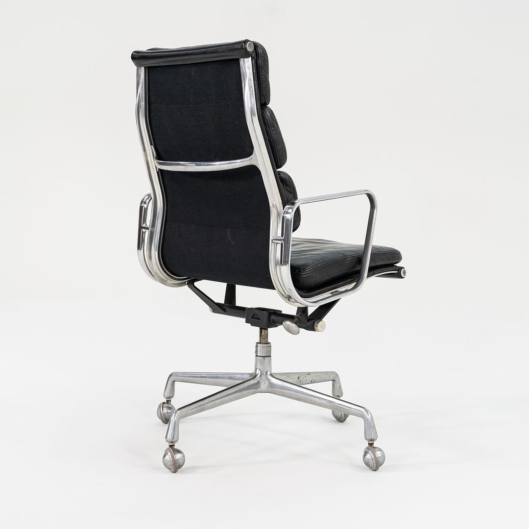 SOLD 1988 Soft Pad Executive Chair, Model EA420 by Ray and Charles Eames for Herman Miller in Black Leather