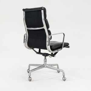 SOLD 1988 Soft Pad Executive Chair, Model EA420 by Ray and Charles Eames for Herman Miller in Black Leather