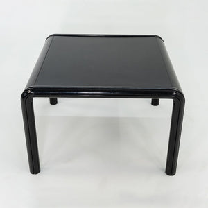 1970s Gae Aulenti for Knoll 40 inch Orsay Square Dining Table w/ Black Laminate