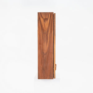 1990s Figured Walnut Studio Craft New Hope Woodworker Medicine Cabinet 18x30in