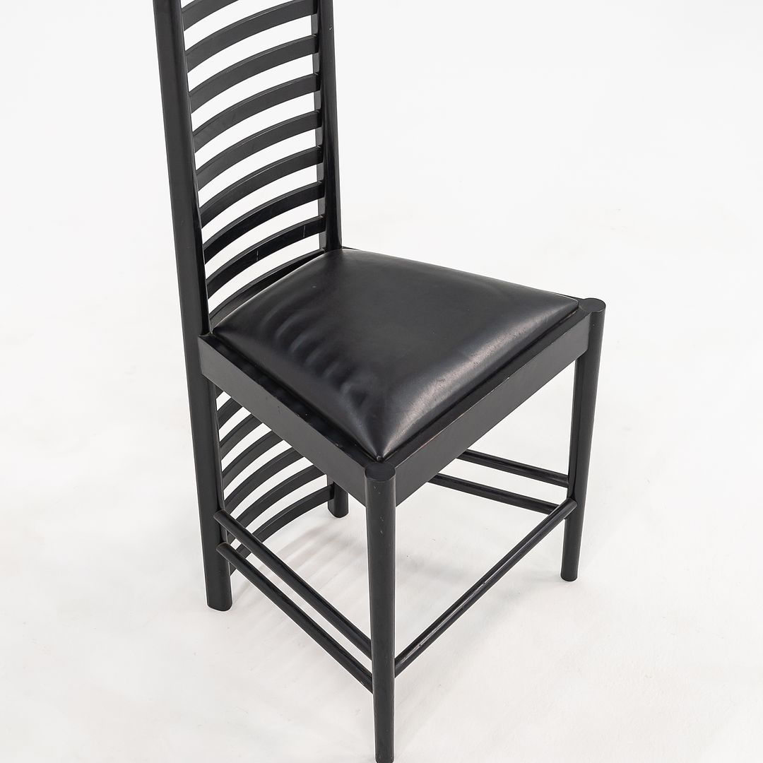 SOLD 1980s Pair of 292 Hill House 1 Dining Chairs by Charles Rennie Mackintosh