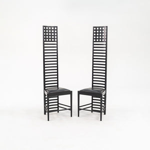SOLD 1980s Pair of 292 Hill House 1 Dining Chairs by Charles Rennie Mackintosh