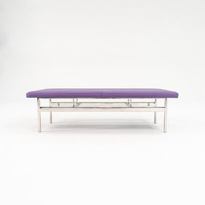 SOLD 2021 CP.2 Two Seater Bench by Charles Pollock for Bernhardt Design in Purple Vinyl 2x Available
