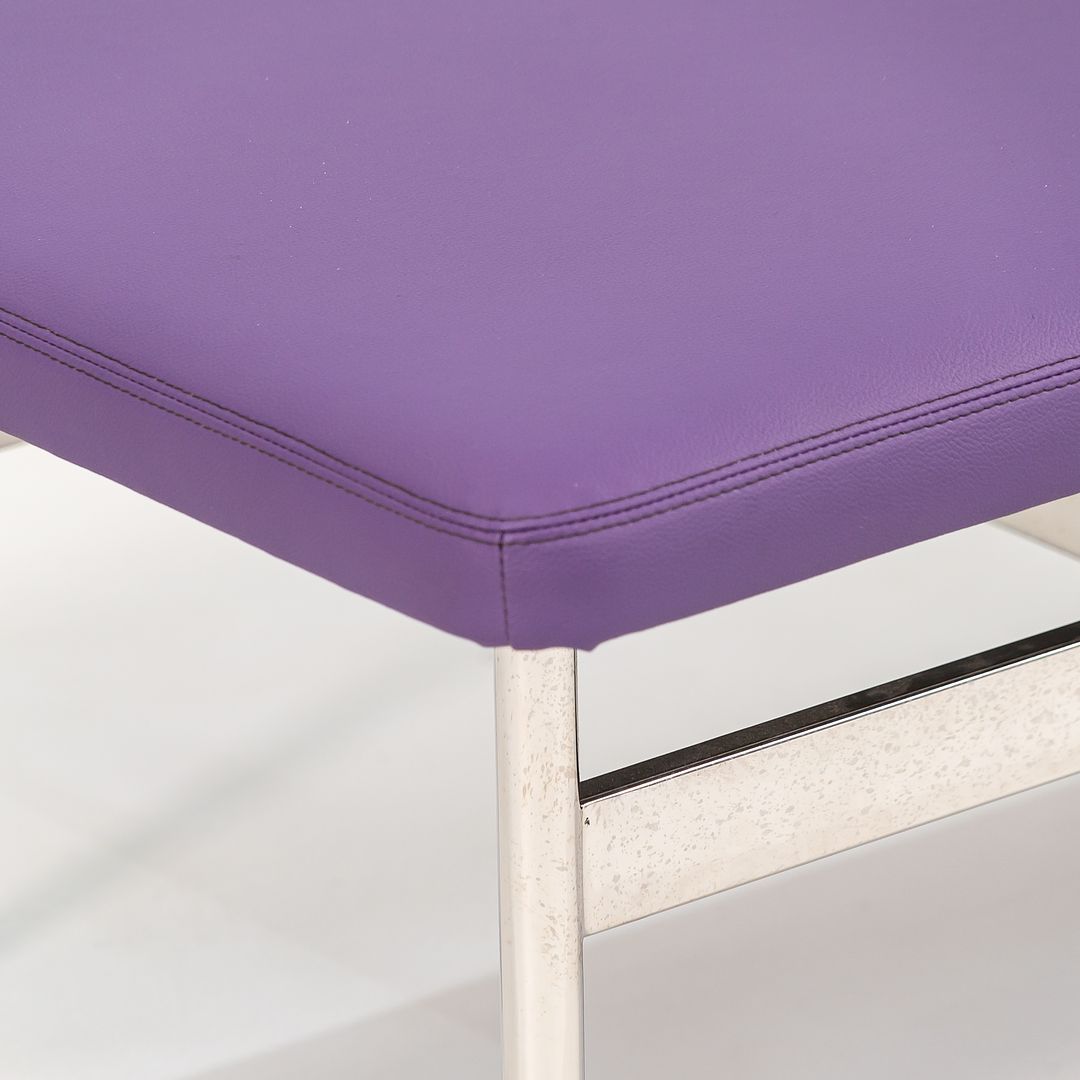 SOLD 2021 CP.2 Two Seater Bench by Charles Pollock for Bernhardt Design in Purple Vinyl 2x Available