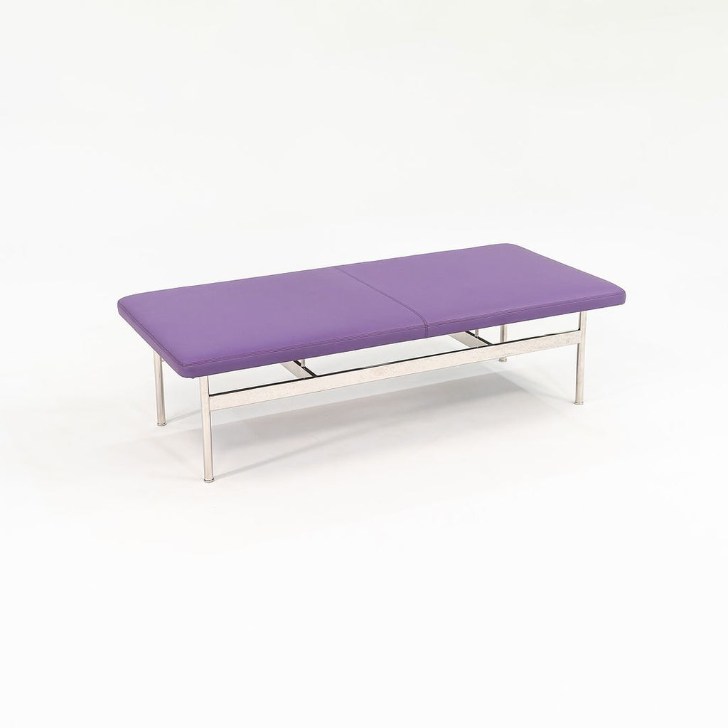 SOLD 2021 CP.2 Two Seater Bench by Charles Pollock for Bernhardt Design in Purple Vinyl 2x Available
