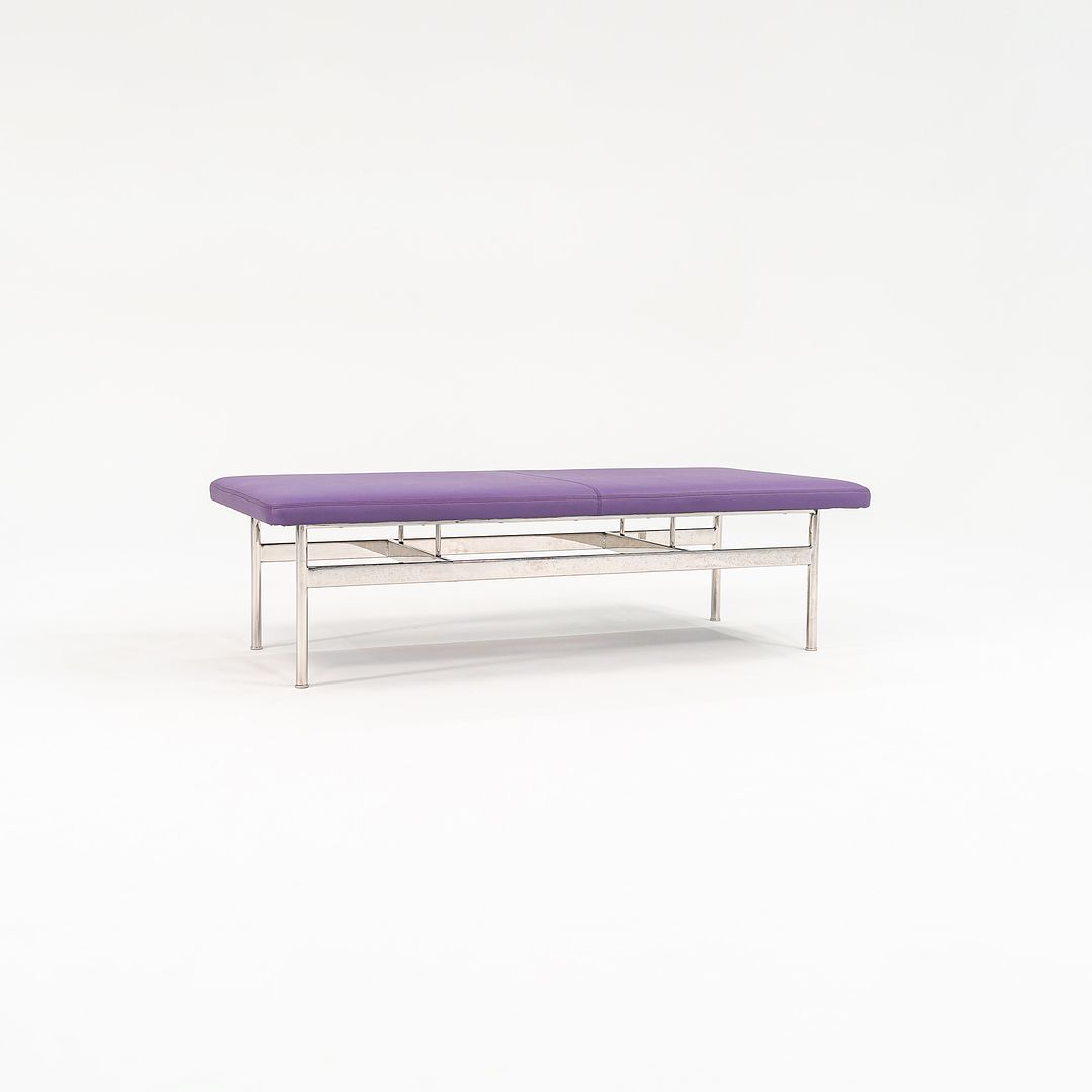 SOLD 2021 CP.2 Two Seater Bench by Charles Pollock for Bernhardt Design in Purple Vinyl 2x Available