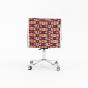 1970s Bert England for Stow Davis Desk Chair on Castors with Patterned Fabric