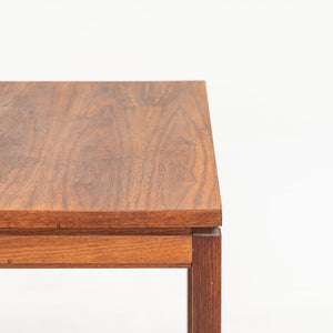 1960s Walnut Side / End Table Attributed to Jens Risom 30 x 30 x 22 inches