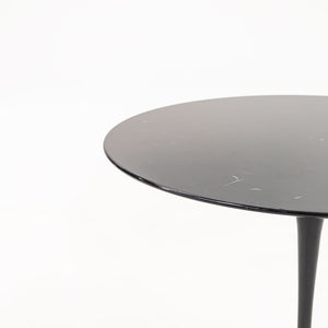 SOLD 2021 Pedestal Side Table, Model 163R by Eero Saarinen for Knoll Aluminum in Black Marble
