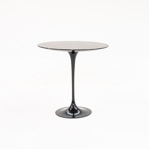 SOLD 2021 Pedestal Side Table, Model 163R by Eero Saarinen for Knoll Aluminum in Black Marble