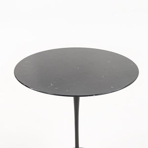 SOLD 2021 Pedestal Side Table, Model 163R by Eero Saarinen for Knoll Aluminum in Black Marble