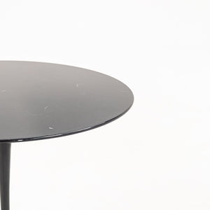 SOLD 2021 Pedestal Side Table, Model 163R by Eero Saarinen for Knoll Aluminum in Black Marble
