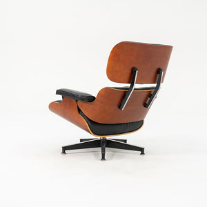 SOLD 1995 Eames 670 & 671 Lounge and Ottoman by Ray and Charles Eames for Herman Miller in Black Leather and Cherry