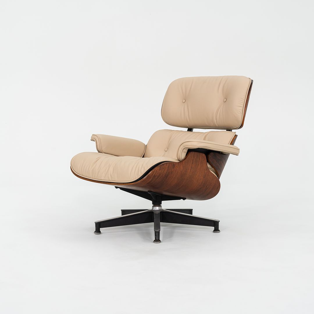 1958 Herman Miller Eames Lounge Chair and Ottoman 670 & 671 by Charles and Ray Eames in New Tan Leather