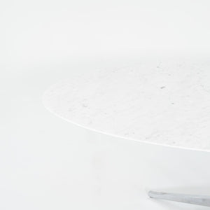 2019 2480T X-Base Dining Table by Florence Knoll for Knoll Carrara Marble, Steel, Substrate