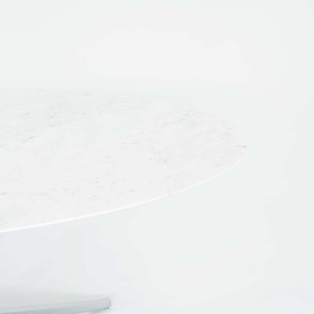 2019 2480T X-Base Dining Table by Florence Knoll for Knoll Carrara Marble, Steel, Substrate