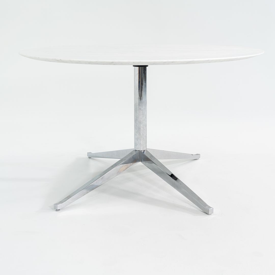 2019 2480T X-Base Dining Table by Florence Knoll for Knoll Carrara Marble, Steel, Substrate