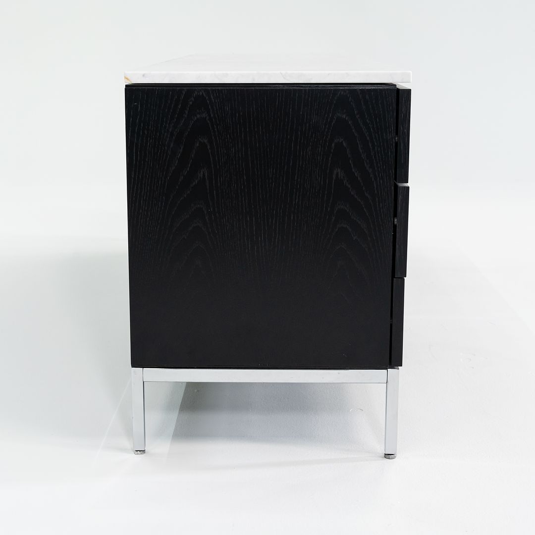 2019 Four Position Credenza, Model 2544M by Florence Knoll for Knoll in Ebonized Oak and Marble