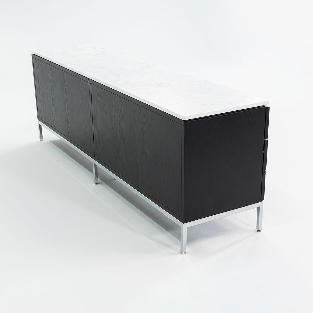 2019 Four Position Credenza, Model 2544M by Florence Knoll for Knoll in Ebonized Oak and Marble