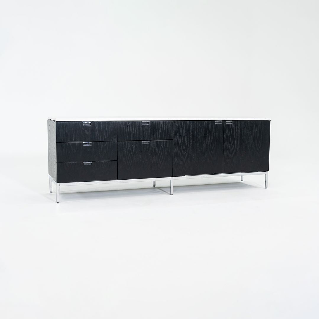 2019 Four Position Credenza, Model 2544M by Florence Knoll for Knoll in Ebonized Oak and Marble