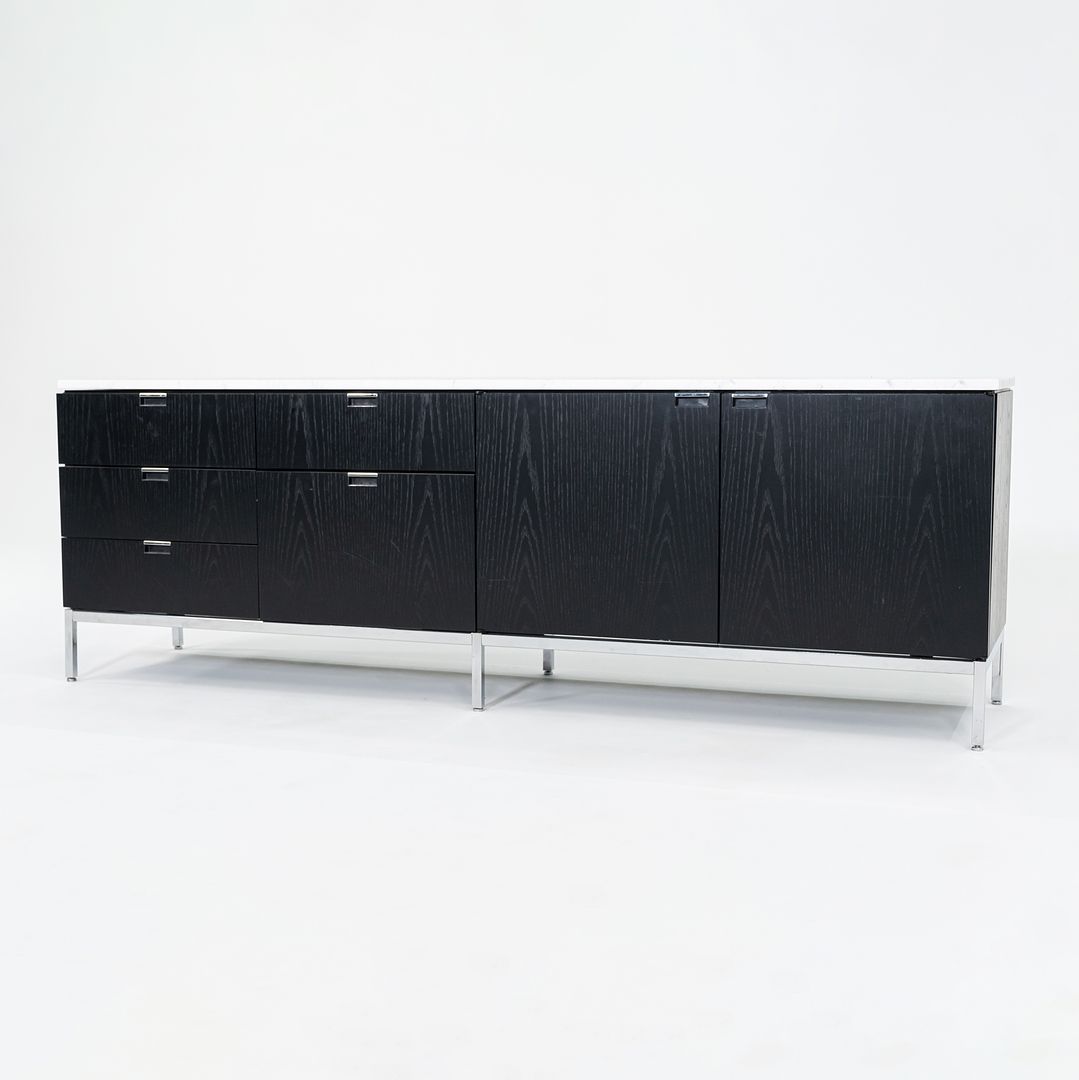 2019 Four Position Credenza, Model 2544M by Florence Knoll for Knoll in Ebonized Oak and Marble