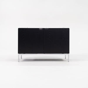 2019 2-Position Credenza by Florence Knoll for Knoll in Ebonized Oak and Satin Carrara Marble