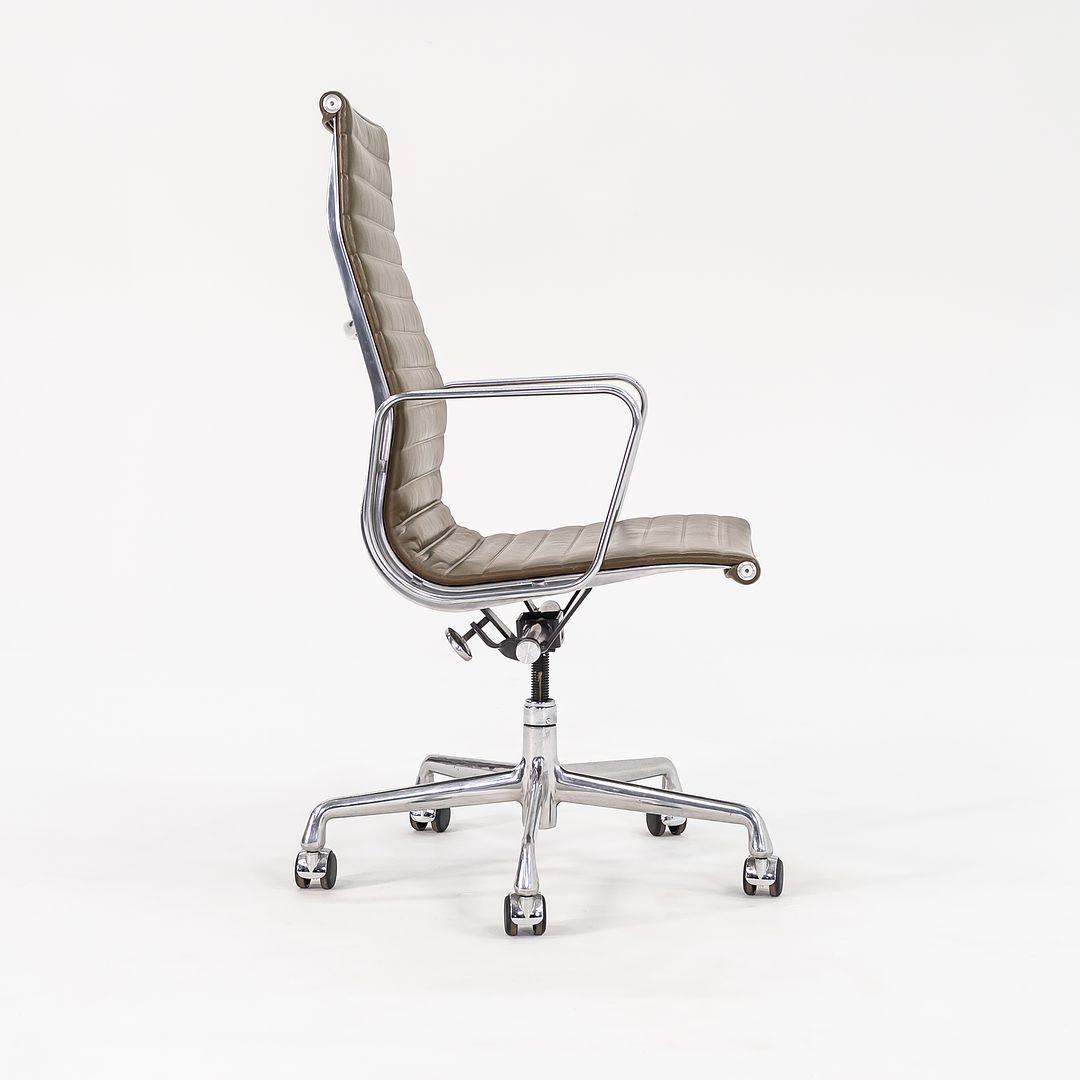 2005 Aluminum Group Executive Desk Chair by Charles and Ray Eames for Herman Miller in Dark Green Leather 6x Available