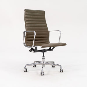 2005 Aluminum Group Executive Desk Chair by Charles and Ray Eames for Herman Miller in Dark Green Leather 6x Available