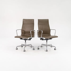 2005 Aluminum Group Executive Desk Chair by Charles and Ray Eames for Herman Miller in Dark Green Leather 6x Available