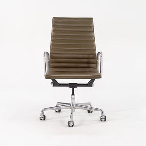 2005 Aluminum Group Executive Desk Chair by Charles and Ray Eames for Herman Miller in Dark Green Leather 6x Available